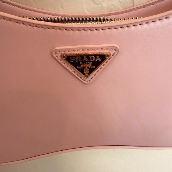 Prada Pink Leather Shoulder Bag with Gold Hardware - Picture 2 of 4